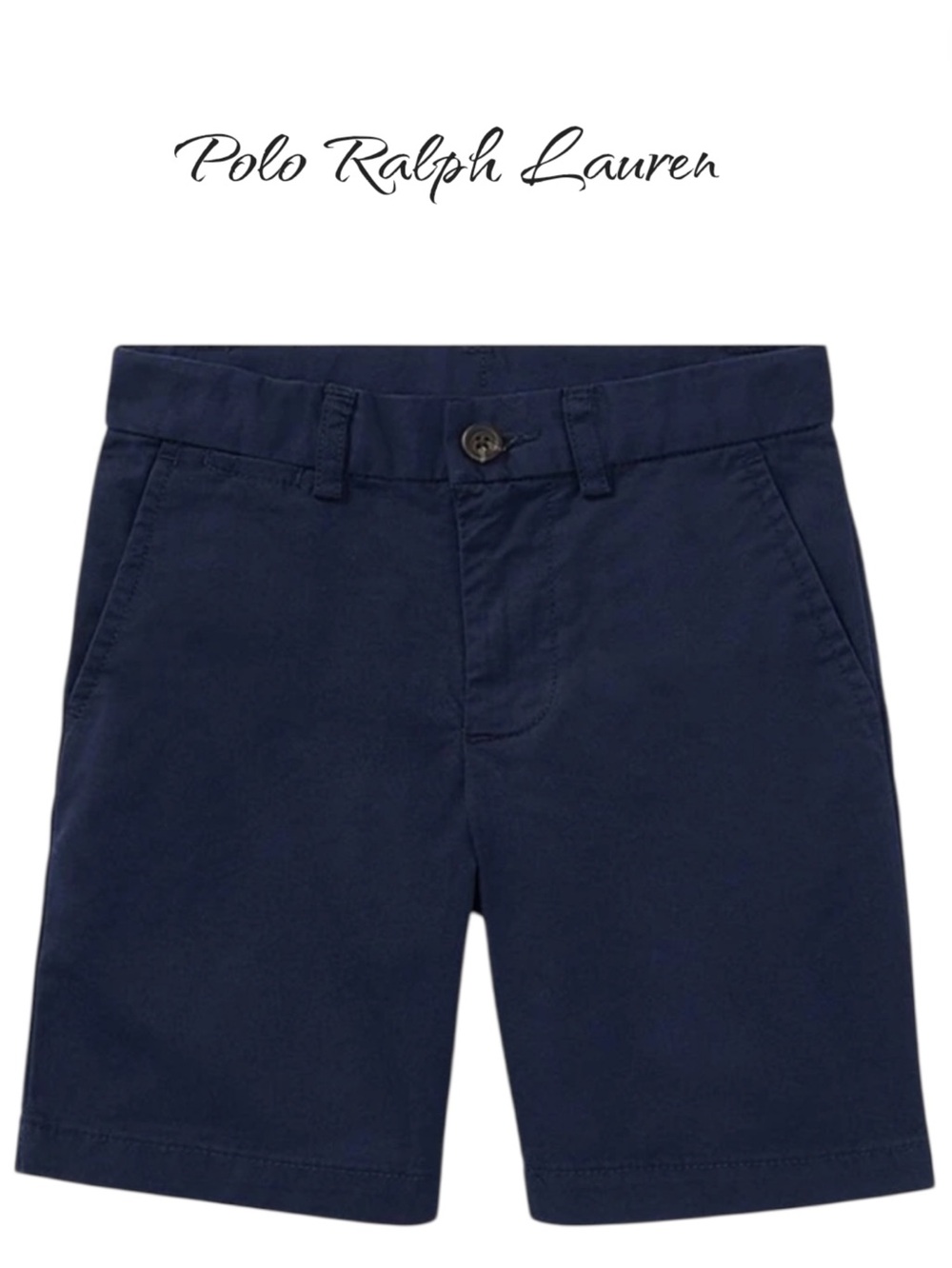 NWT Polo Ralph Lauren Blue Boys Flat Front Chino Shorts sz 10